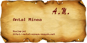 Antal Mínea névjegykártya